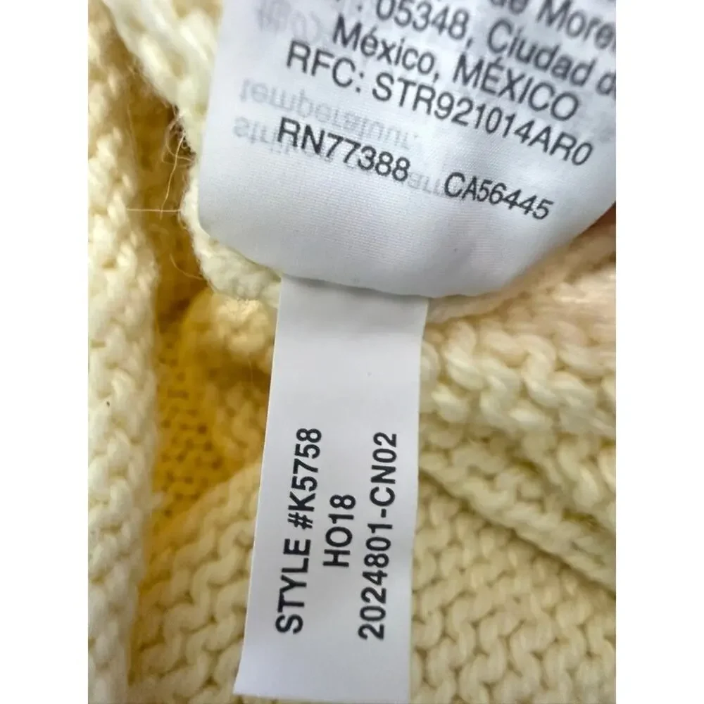 Madewell‎ Fair Isle Keaton Pullover Sweater Women M Cream Alpaca Blend Mock Neck